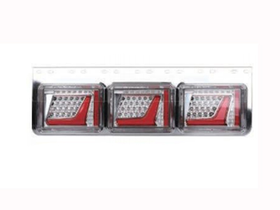 三联铁架七字型LED方型后尾灯(荧光型)